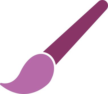 Fırça Kabartması İki Renk Simgesi