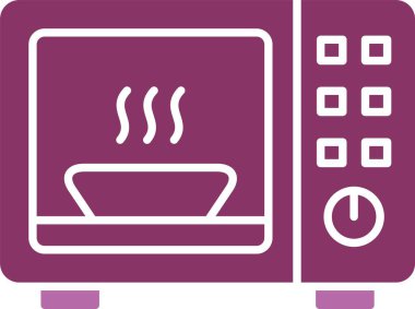 Mikrodalga Kabartma İki Renk Simgesi