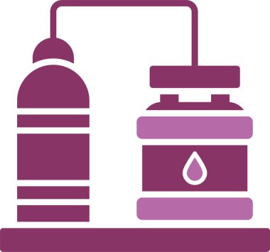 Yağ Rafineri Kabartması İki Renk Simgesi