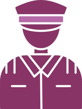 Pilot Kabartma İki Renk Simgesi