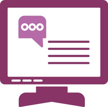 Chat Glyph İki Renk Simgesi