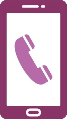 Telefon Çağrısı Glyph İki Renk Simgesi