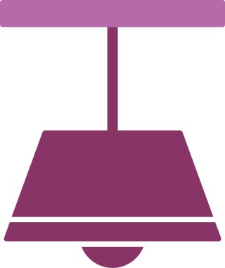 Tavan Lambası Kabartması İki Renk Simgesi