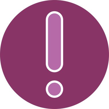 Ünlem İşareti İki Renk Simgesi