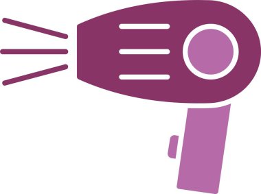 Saç kurutma kabartması İki Renk Simgesi