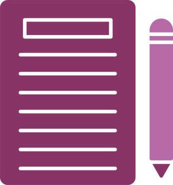 Notlar Kabartma İki Renk Simgesi