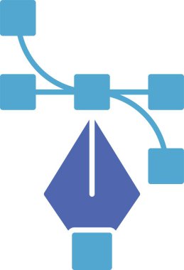 Vektör Kabartması İki Renk Simgesi