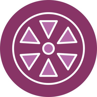 Tekerlek Kabartması İki Renk Simgesi