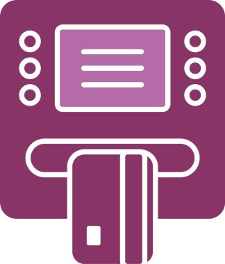 ATM Kabartma İki Renk Simgesi