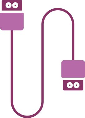 Kablo Sembolü İki Renk Simgesi