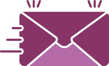 Zarf Kabartma İki Renk Simgesi