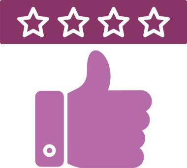 Pozitif Gözden Geçirme İki Renk Simgesi