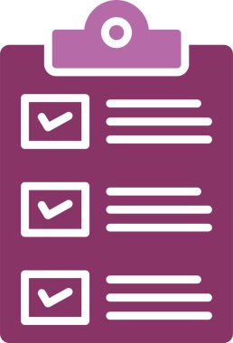 Alışveriş Listesi Kabartma İki Renk Simgesi