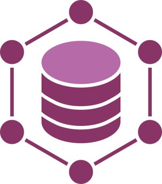 Blokzincir Glyph İki Renk Simgesi