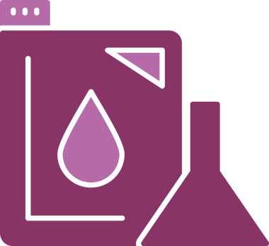 Makine Yağı Kabartması İki Renk Simgesi