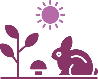 Vahşi Yaşam Sembolü İki Renk Simgesi