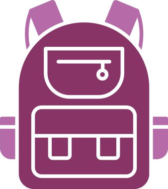 Sırt çantalı Glyph İki Renk Simgesi