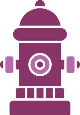 Yangın musluğu sembolü iki renk simgesi