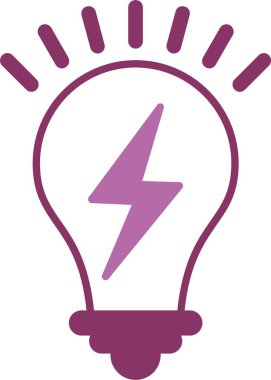 Ampul Kabartması İki Renk Simgesi