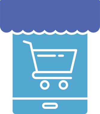 Çevrimiçi Mağaza Kalıbı İki Renk Simgesi