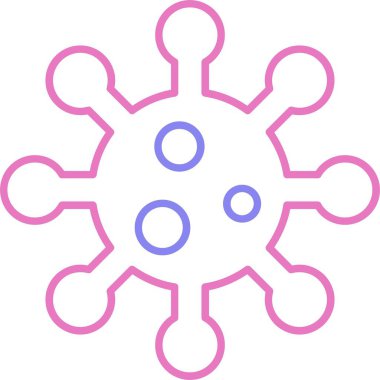 Bakteri Satırı İki Renk Simgesi