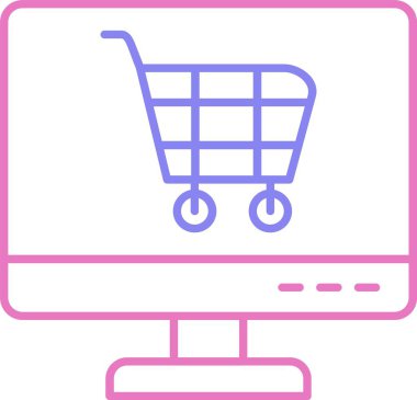 Ticaret Satırı İki Renk Simgesi