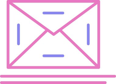 Zarf Satırı İki Renk Simgesi