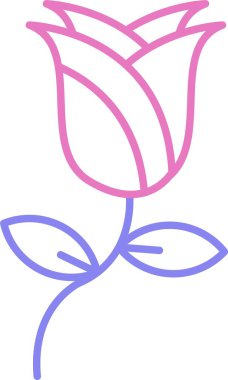 Gül Çizgisi İki Renk Simgesi