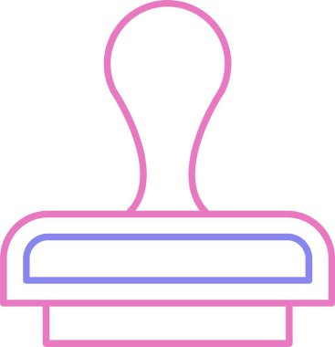 Damga Satırı İki Renk Simgesi