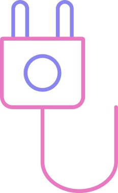 Duvar Tıkacı Satırı İki Renk Simgesi