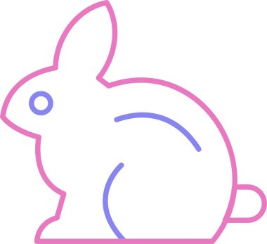 Tavşan Çizgisi İki Renk Simgesi