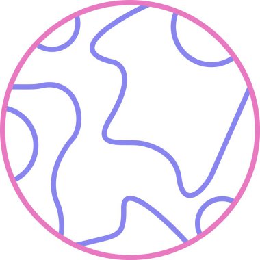 Dünya Çizgisi İki Renk Simgesi