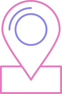 Harita Satırı İki Renk Simgesi