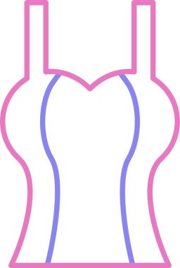 Tanktop Satırı İki Renk Simgesi