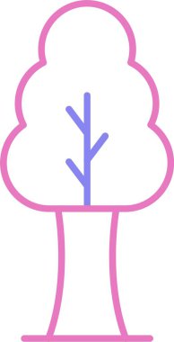 Ağaç Çizgisi İki Renk Simgesi