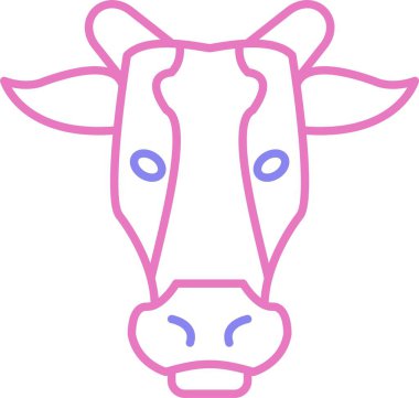 İnek Satırı İki Renk Simgesi