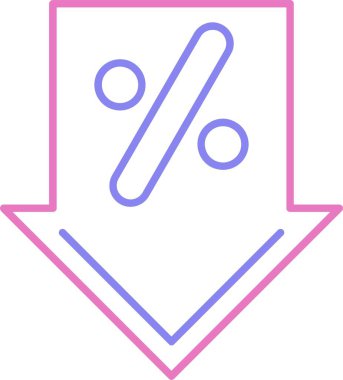 İndirim Satırı İki Renk Simgesi