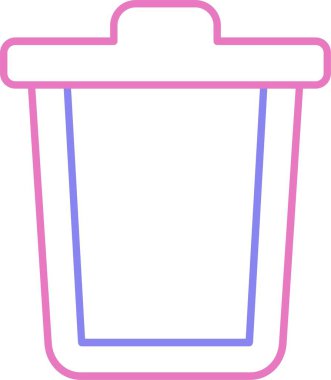 Çöp Kutusu İki Renk Simgesi Satırı