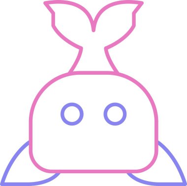 Balina Çizgisi İki Renk Simgesi