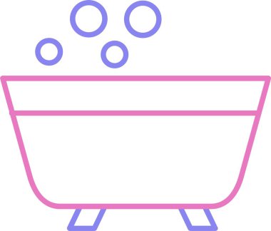 Küvet Satırı İki Renk Simgesi