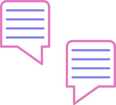 Sohbet Satırı İki Renk Simgesi