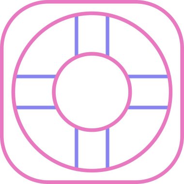 Lifebuoy Satırı İki Renk Simgesi