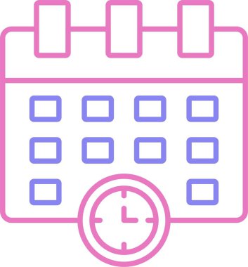 Zaman Çizelgesi İki Renk Simgesi