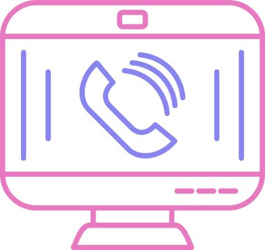 Video Çağrısı Satır 2 Renk Simgesi