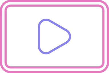 Video Satırı İki Renk Simgesi