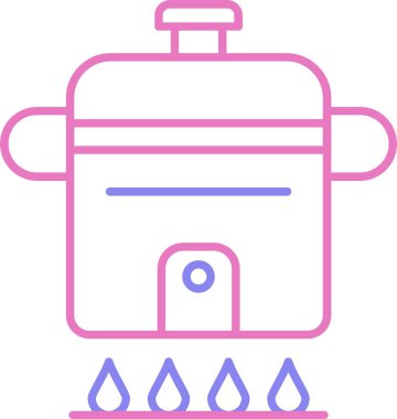 Aşçılık Satırı İki Renk Simgesi