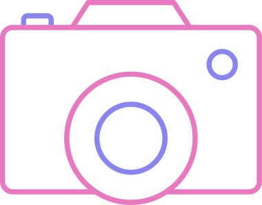 Dijital Kamera Hattı İki Renk Simgesi