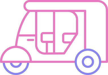 Rickshaw Satır İki Renk Simgesi