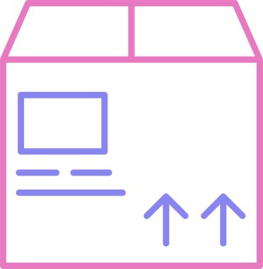 Teslimat Kutusu Satırı İki Renk Simgesi