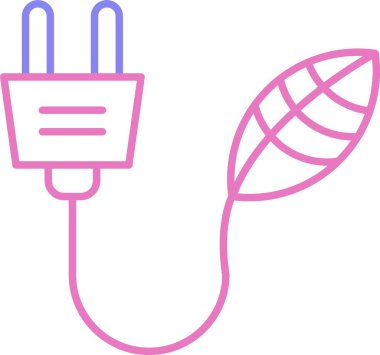 Yeşil Enerji Hattı İki Renk Simgesi